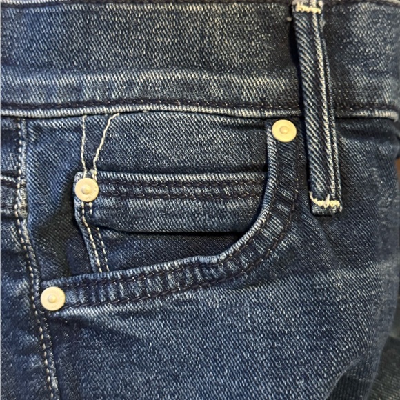 MOTHER Dark Blue Straight Leg Jeans - Picture 12 of 14